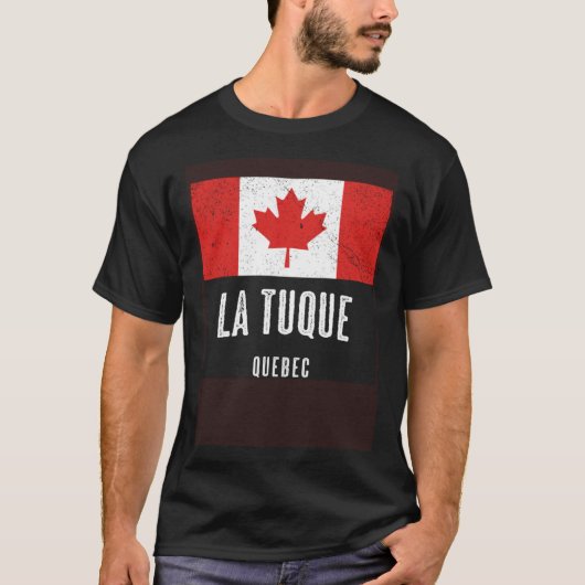 City of La Tuque CANADA Canadian Flag Souvenir Tシャツ (正面)