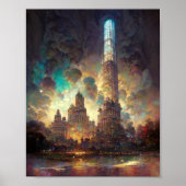 City Of LightファンタジーSci-Fiアートポスター ポスター (正面)