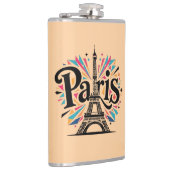 City of Lights：パリはっきりしたタイポグラフィアート フラスク (右)