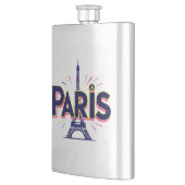 City of Lights:パリはっきりしたタイポグラフィアート フラスク (左)