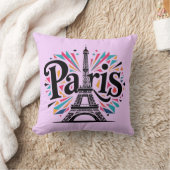 City of Lights: Bold Paris Typography Art クッション (ブランケット)