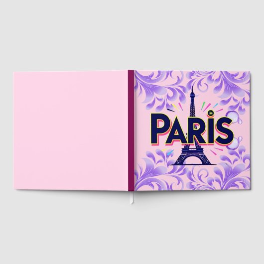 City of Lights: Bold Paris Typography Art ゲストブック (全面)