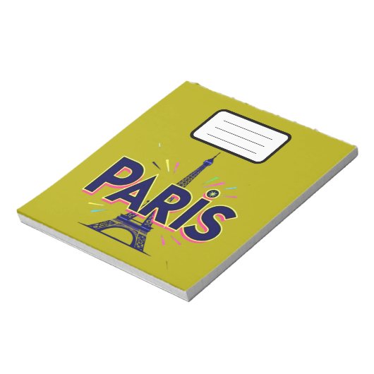 City of Lights: Bold Paris Typography Art ノートパッド (回転)
