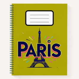 City of Lights: Bold Paris Typography Art ノートブック