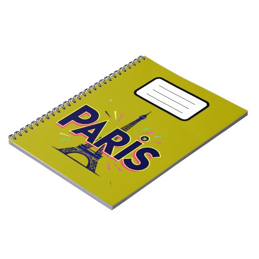 City of Lights: Bold Paris Typography Art ノートブック (左側)