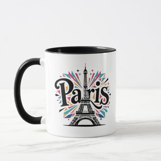 City of Lights: Bold Paris Typography Art マグカップ (左)