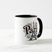 City of Lights: Bold Paris Typography Art マグカップ (正面右)