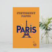 City of Lights: Bold Paris Typography Art 便箋 (スタンド正面)