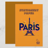 City of Lights: Bold Paris Typography Art 便箋 (正面/裏面)