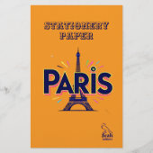 City of Lights: Bold Paris Typography Art 便箋 (正面)