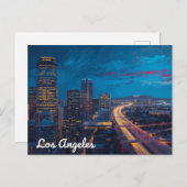 City of Lights – Los Angeles Skyline ポストカード (正面/裏面)