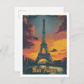 City of Lights Paris，フランス ポストカード (正面/裏面)