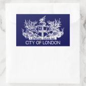 City of London,ヴィンテージ, Coat of Arms，イギリス 長方形シール (バッグ)