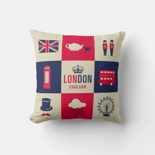 City Of London 統一された Kingdom England両面 クッション (正面)