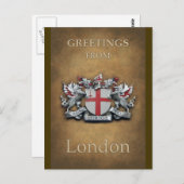City of London Arms Greetings ポストカード (正面/裏面)