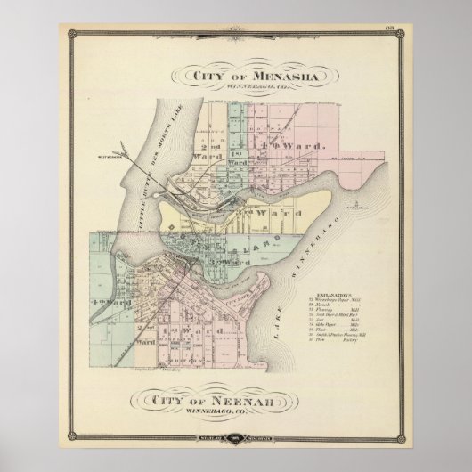 City of Menasha, City of Neenah ポスター (正面)