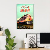 City of Miami Illinois Central Railroad New Poster ポスター (ホームオフィス)