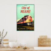 City of Miami Illinois Central Railroad New Poster ポスター (キッチン)
