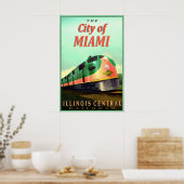 City of Miami Illinois Central Railroad New Poster ポスター (キッチン)