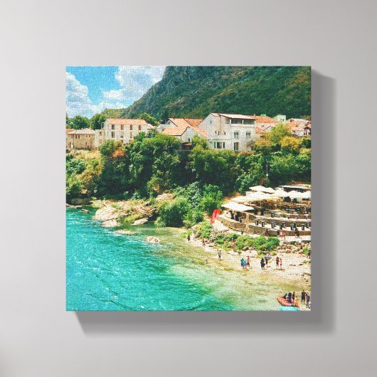 City of Mostar – ボスニア・ヘルツェゴビナ キャンバスプリント (正面)