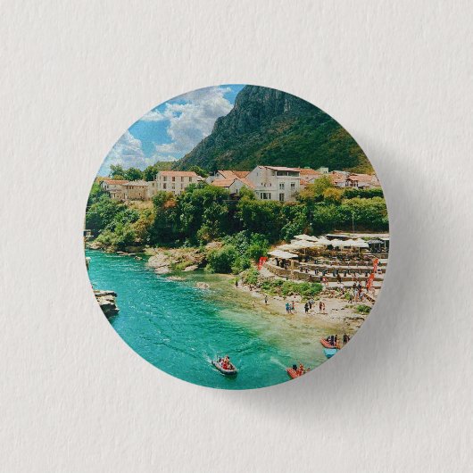 City of Mostar – ボスニア・ヘルツェゴビナ 缶バッジ (正面)
