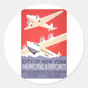 City of New York Cities Airport ラウンドシール