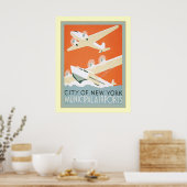 City of New York Cities Airport～ヴィンテージ ポスター (キッチン)