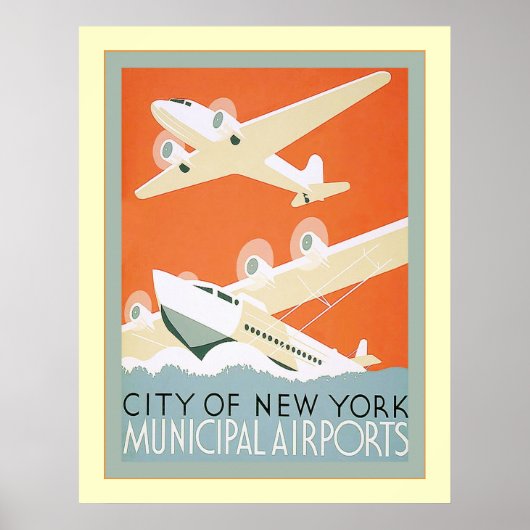 City of New York Cities Airport～ヴィンテージ ポスター (正面)