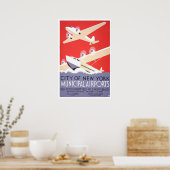 City of New York Cities Airpostsポスター ポスター (キッチン)