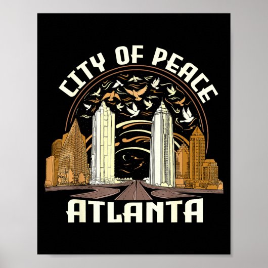 City Of Peace Atlanta Souvenir Men Women Georgia A ポスター (正面)