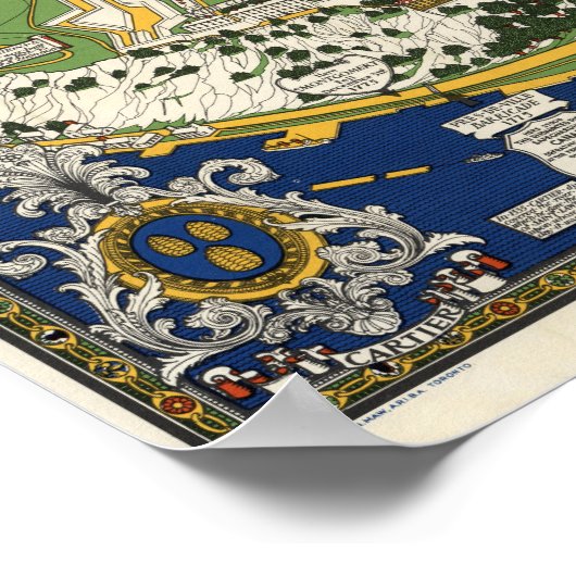 City of Quebec Map ポスター (角)