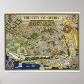 City of Quebec Map ポスター (正面)