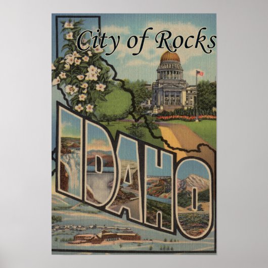City of Rocks, Idaho - Large Letter Scenes ポスター (正面)
