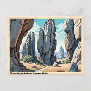 City of Rocks National Preserve Idahoヴィンテージ ポストカード
