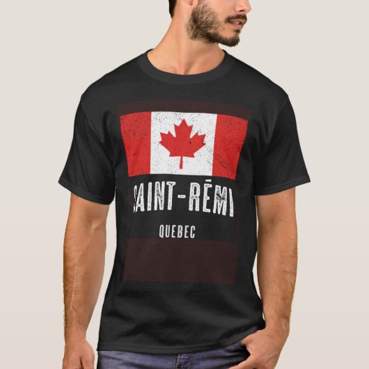 City of Saint Rémi  CANADA Canadian Flag Souvenir Tシャツ (正面)