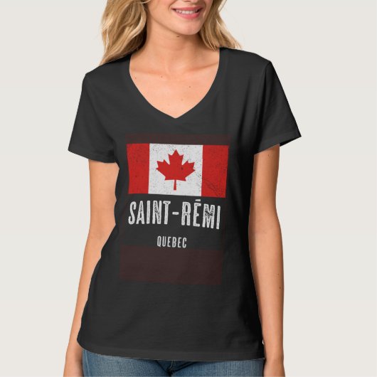 City of Saint Rémi  CANADA Canadian Flag Souvenir Tシャツ (正面)