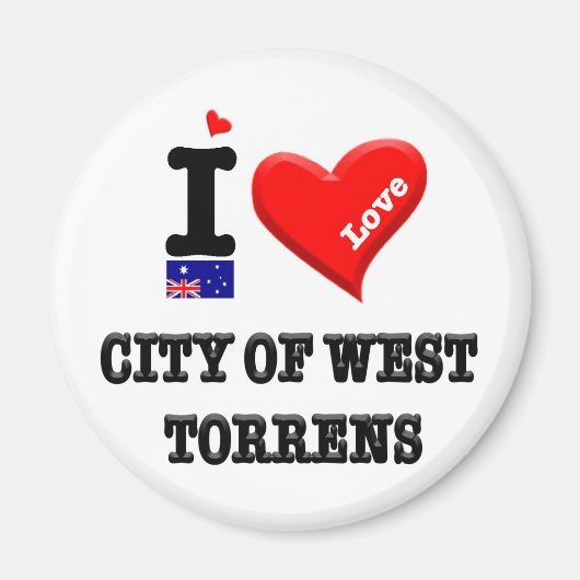 CITY OF WEST TORRENS - I Love マグネット (正面)
