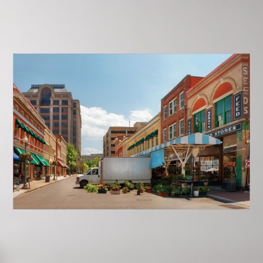 City - Roanoke, VA – 市市場 ポスター (正面)