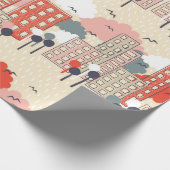 City seamless pattern ラッピングペーパー (角)