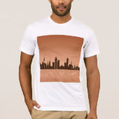 City Skyline At Dawn Mens Tシャツ (正面)