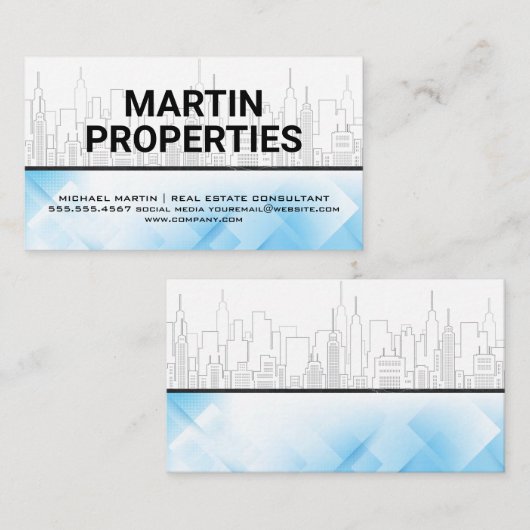 City Skyline | Commercial Properties 名刺 (正面/裏面)