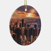  City skyline image on ceramic ornament セラミックオーナメント (右)