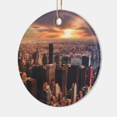  City skyline image on ceramic ornament セラミックオーナメント (左)