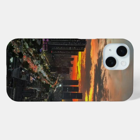 City Sunset Skyline Phone Case for iPhone Case-Mate iPhoneケース (裏面 (横))