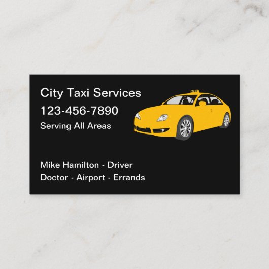 City Taxi Services Cab Driver 名刺 (正面)