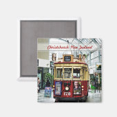 City Tour Tram Christchurch，ニュージーランド磁石 マグネット (正面/裏面)