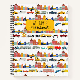 City Transportation Vehicles Kids Sketchbook ノートブック