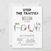 City Transportation Vehicles Truck Four Birthday (正面)