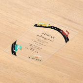 City Transportation Vehicles Truck Second Birthday アクリル招待状 (レイダウン)