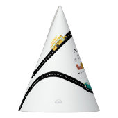 City Transportation Vehicles Truck Second Birthday パーティーハット (左)